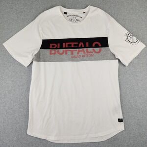 Buffalo David Bitton Men's White Graphic T Shirt XL TG EST 72 Universal Symbol